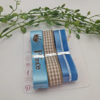 Kit de Fitas Coordenadas Realeza em Azul e Marrom Xadrez