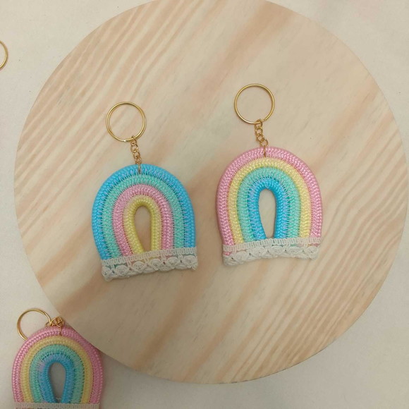Kit 25 Lembrancinhas Chaveiros Arco Iris - Imagem 4