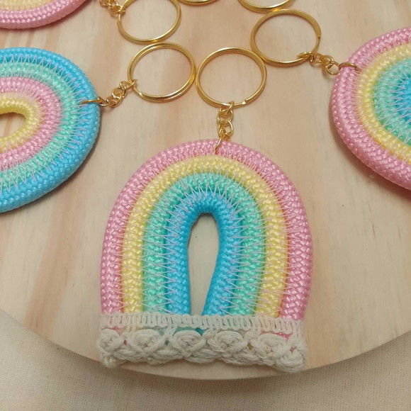 Kit 25 Lembrancinhas Chaveiros Arco Iris - Imagem 2