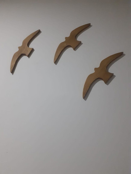 Kit 3 Gaivotas Decorativas de Madeira - Imagem 3
