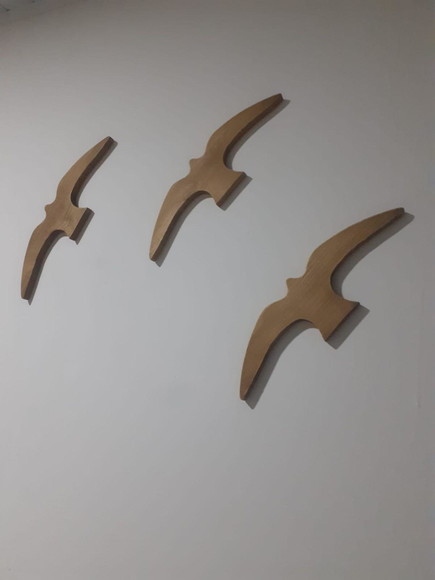 Kit 3 Gaivotas Decorativas de Madeira - Imagem 2