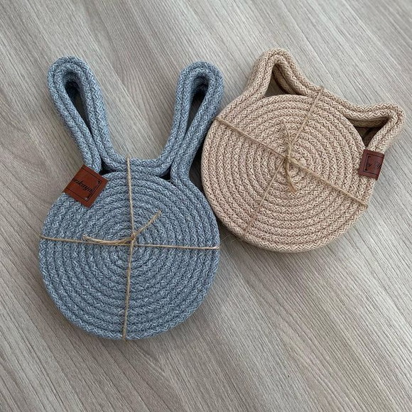Kit 4 Sousplat Infantil Coelhinho ou Gatinho