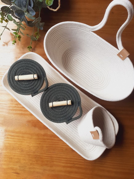 Kit Higiene Boho em Corda de Algodão e Naútica