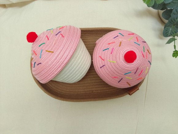 Organizadores Cupcake e Donuts Rosa