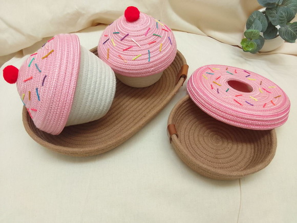 Organizadores Cupcake e Donuts Rosa - Imagem 3