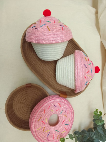 Organizadores Cupcake e Donuts Rosa - Imagem 4