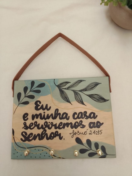 Porta Chaves Mensagem Biblíca