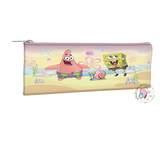 Estojo Slim Personalizados 19 x 7 - Tema Bob Esponja