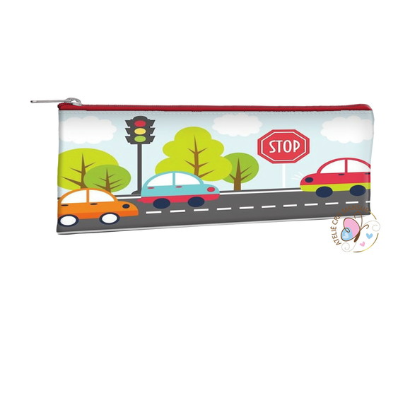 Estojo Slim Personalizados 19 x 7 - Tema Carrinho