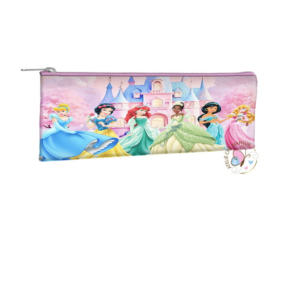 Estojo Slim Personalizados 19 x 7 - Tema Princesas da Disney