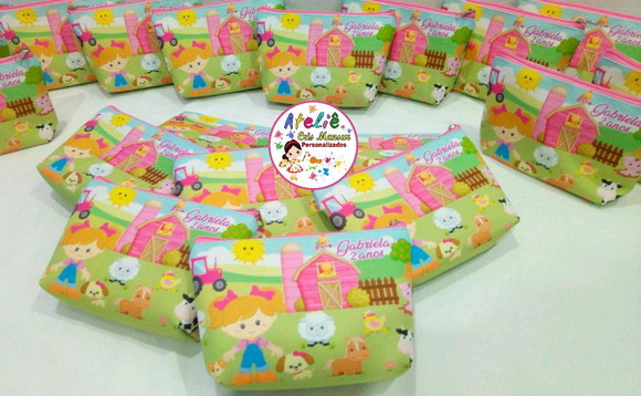Necessaire Fazendinha rosa - Imagem 2