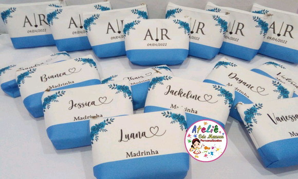 Necessaire Madrinha Casamento - Azul Serenity