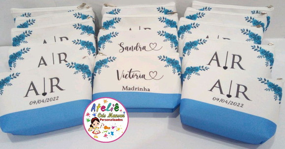 Necessaire Madrinha Casamento - Azul Serenity - Imagem 2