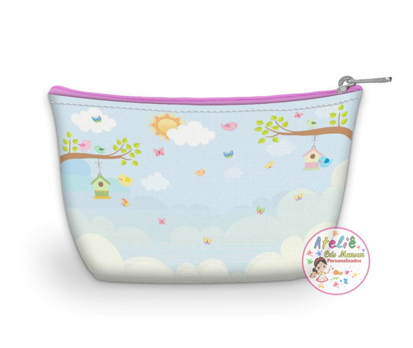 Necessaire Personalizada - Tema Jardim dos passárros