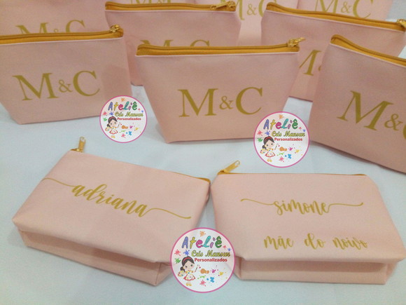 Necessaire Personalizada Casamento Rosa Chá - Imagem 2