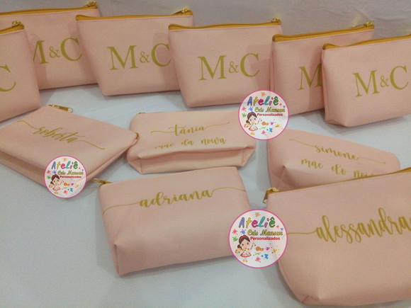 Necessaire Personalizada Casamento Rosa Chá - Imagem 3