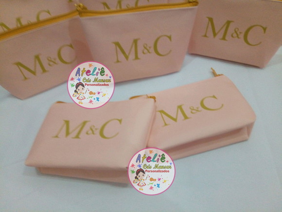 Necessaire Personalizada Casamento Rosa Chá - Imagem 4