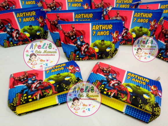 Necessaire Personalizada Heróis Avengers