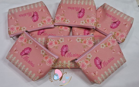 Necessaire Personalizada Jardim das Borboletas Assim das Bor
