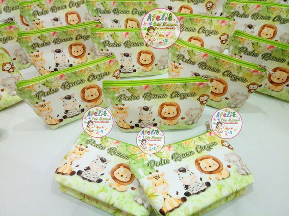 Necessaire Personalizada Safári Baby aquarela - Imagem 3