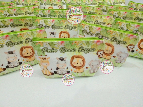 Necessaire Personalizada Safári Baby aquarela - Imagem 2