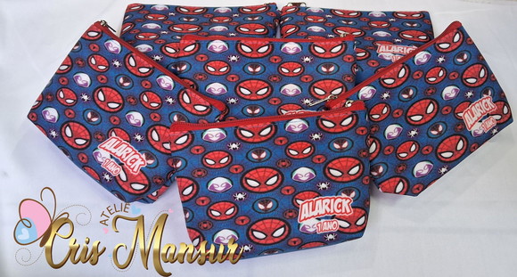 Necessaire Spidey e Seus Amigos ( Fazemos Todos os Temas )