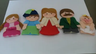 Dedoches brinquedos educativos Família