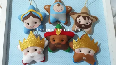 Presépio Enfeite Árvore de Natal Feltro