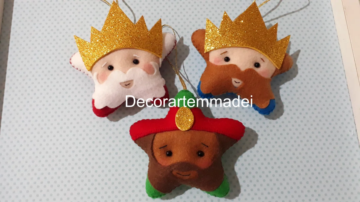 Presépio Enfeite Árvore de Natal Feltro - Imagem 2