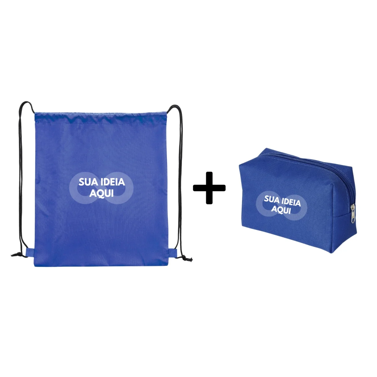 30 Kit com mochila saco impermeável + nécessaire Personalizado Brinde Atacado Corporativo - Imagem 1