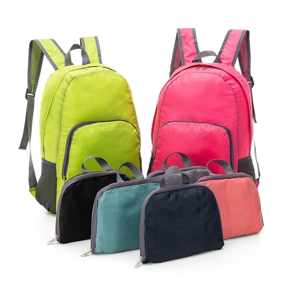 50 Kit ecológico com mochila dobrável 21L + caderneta Personalizado Brinde Atacado - Imagem 4