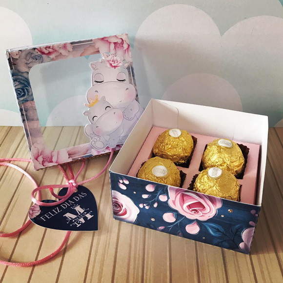 Caixa para 4 Brigadeiros Dia das Mães - Imagem 2