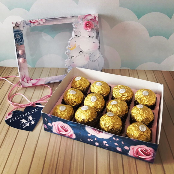 Caixa para 12 Brigadeiros Dia das Mães - Imagem 2