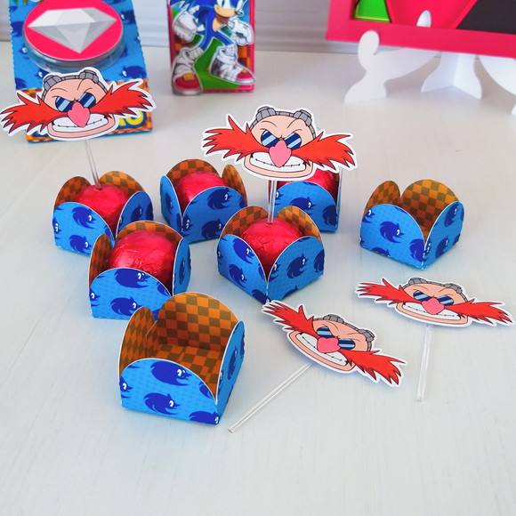 Forminhas e Toppers Sonic