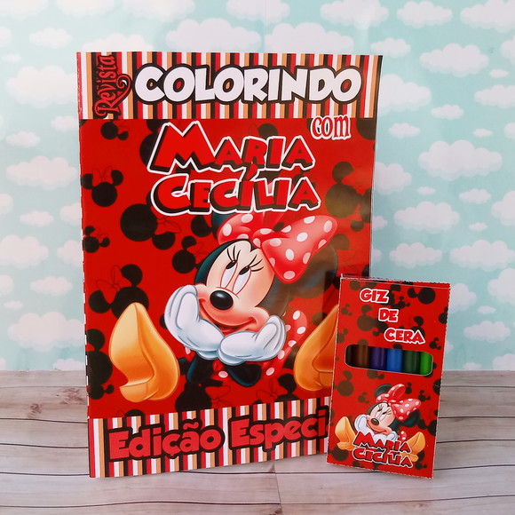 Kit para Colorir com Giz de Cera Minnei