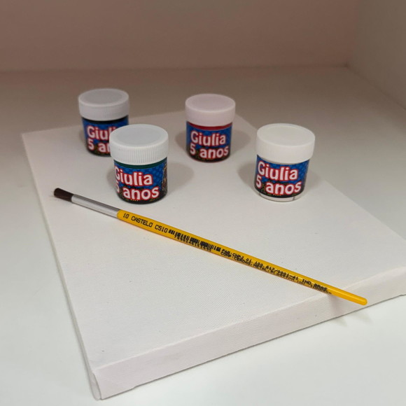 Kit Pintura Tela com Guachê Personalizada Super Herois - Imagem 4