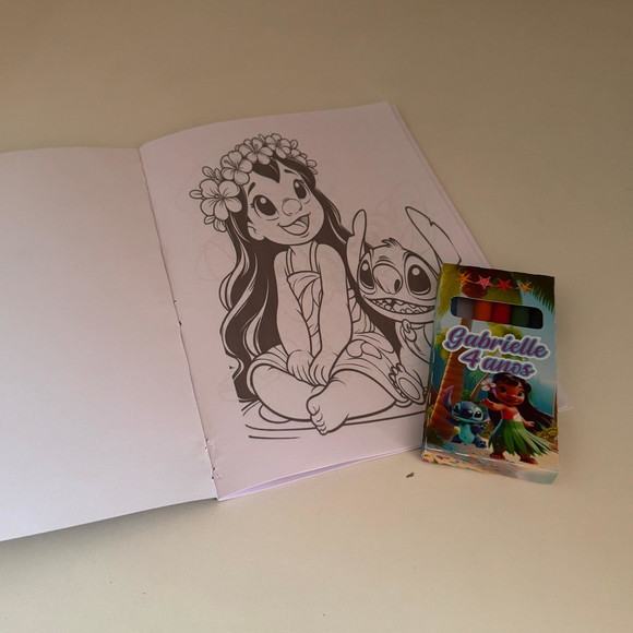Kit para Colorir com Giz de Cera Stitch - Imagem 3