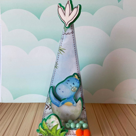 Caixa Piramide Vitrine Dino Baby