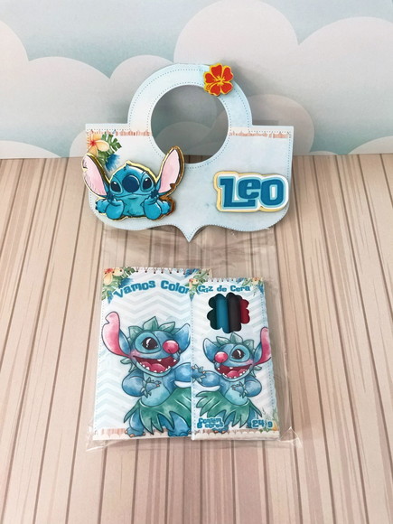 Kit de Colorir Giz de Cera Stitch Personalizado