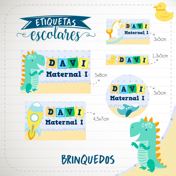Etiquetas Escolares Personalizadas Brinquedos