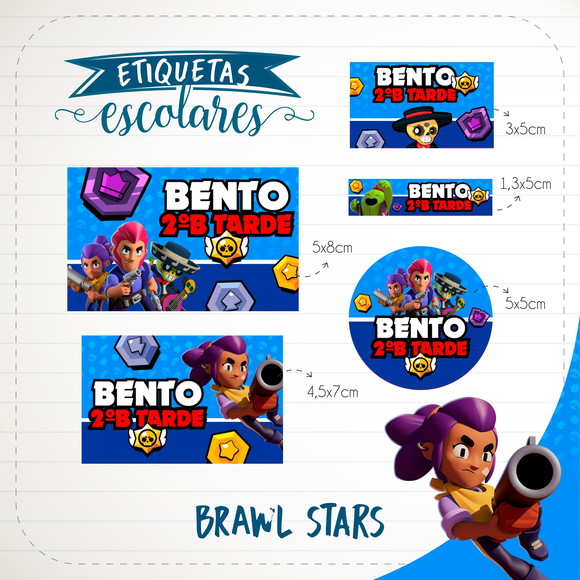 Etiquetas Escolares Personalizadas Brawl Star