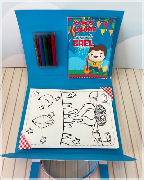 Kit Colorir Vitrine Festa Junina - Imagem 2