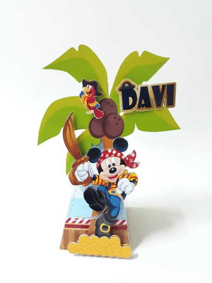 Caixa Piramide Mickey Pirata