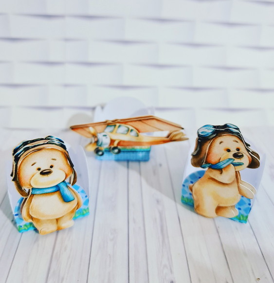 Forminhas de Doce Urso Aviador