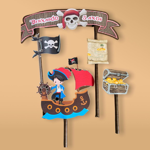 Topo de Bolo Pirata - Imagem 2