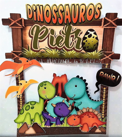 Topo de Bolo Dino Baby