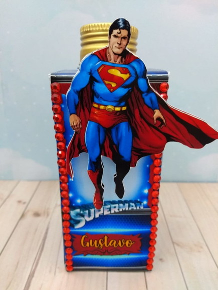 Caixa Porta Tubete Super Homem