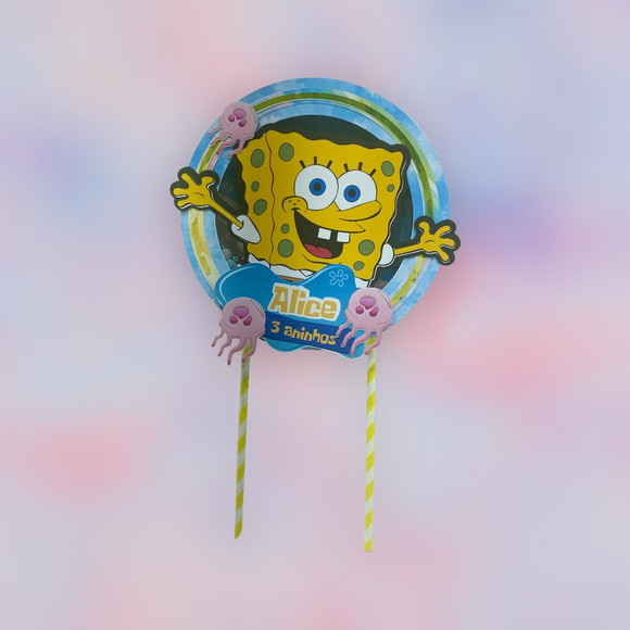 Topo de Bolo Bob Esponja - Imagem 2