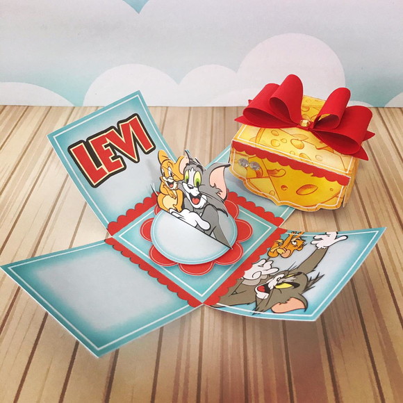 Caixa Convite Tom Jerry - Imagem 2