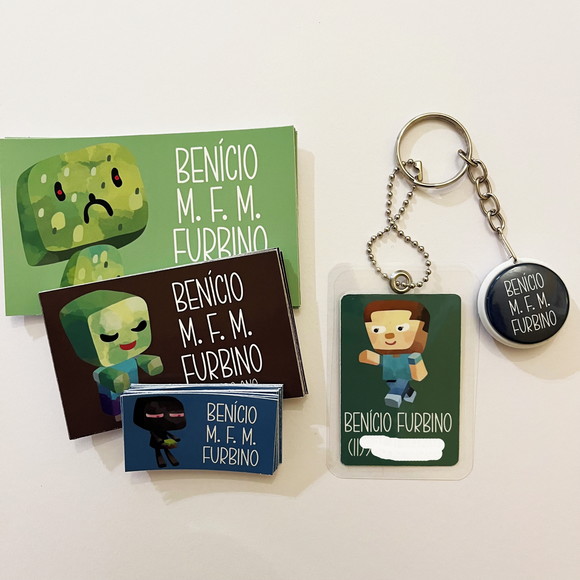 Kit Adesivos e Tag Material Escolar Minecraft - Imagem 2